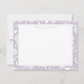 Invitation Lavender Easter Egg Frame Note Card (Devant)