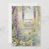 Invitation Lavender Elegance Art Nouveau Mariage (Devant)