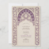 Invitation Lavender Elegance Art Nouveau Mariage dentelle (Devant)