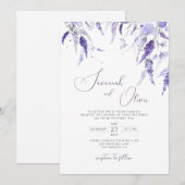 Invitation Lavender Elegant Meadow Fleur sauvage Floral Maria (Devant / Derrière)