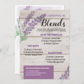 Invitation Lavender Essential Oil Diffuser Mélanges (Devant / Derrière)