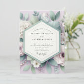 Invitation Lavender Ethereal Botanical Wedding (Debout devant)