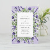 Invitation Lavender Ethereal Botanical Wedding (Debout devant)