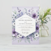 Invitation Lavender Ethereal Botanical Wedding (Debout devant)