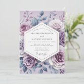 Invitation Lavender Ethereal Flora Wedding (Debout devant)