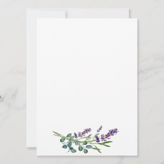 Invitation Lavender Eucalyptus Devine Combien De Baisers Jeu (Dos)