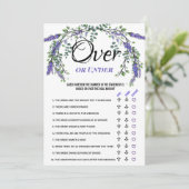 Invitation Lavender eucalyptus Over Under Fête des mariées Ga (Debout devant)