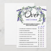 Invitation Lavender eucalyptus Over Under Fête des mariées Ga (Devant / Derrière)