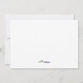 Invitation Lavender Eucalyptus romantique boho douche nuptial (Dos)