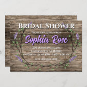 Invitation Lavender Eucalyptus romantique rustique douche nup (Devant / Derrière)