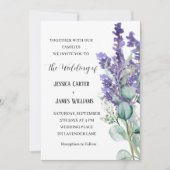 Invitation Lavender Eucalyptus Rustique mariage élégant (Devant)