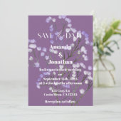 Invitation Lavender Field Flowers Mariage Enregistrer la cart (Debout devant)