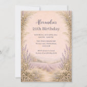 Invitation Lavender Field Garden Birthday (Devant)