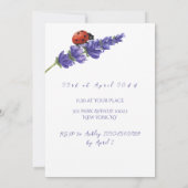 Invitation Lavender Field Moderne Provence Baby Fête des mari (Dos)