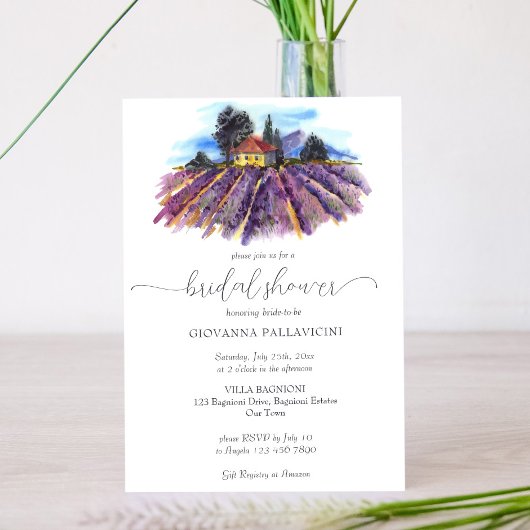 Invitation Lavender fields Villa méditerranéenne nuptiale dou