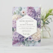 Invitation Lavender Floral Bloom Wedding (Debout devant)