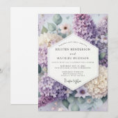 Invitation Lavender Floral Bloom Wedding (Devant / Derrière)