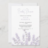 Invitation Lavender Floral Bridal (Devant)