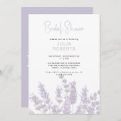Invitation Lavender Floral Bridal (Devant / Derrière)
