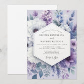Invitation Lavender Floral Dream Wedding (Devant / Derrière)