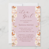 Invitation Lavender Floral Fall C'est un Baby shower fille (Devant)