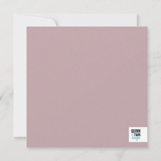 Invitation Lavender Floral Frontière Déjeuner nuptial (Dos)