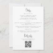 Invitation Lavender Floral Mauve QR Code Tout en un Mariage (Dos)