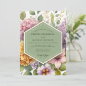 Invitation Lavender Floral Meadow Wedding (Debout devant)