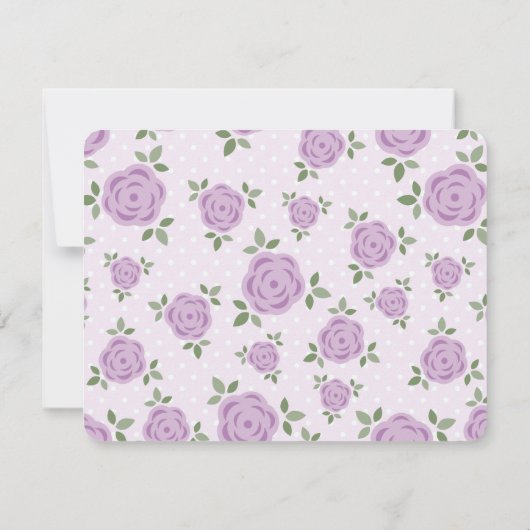 Invitation Lavender Floral Merci Notes (Dos)