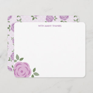 Invitation Lavender Floral Merci Notes