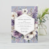 Invitation Lavender Floral Twilight Wedding (Debout devant)