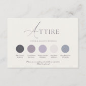 Invitation Lavender Floral Wedding Attire Card (Devant)