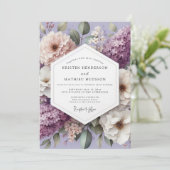 Invitation Lavender Floral Whimsy Wedding (Debout devant)