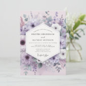 Invitation Lavender Floral Whimsy Wedding (Debout devant)