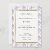 Invitation Lavender Flowers Birthday (Devant)