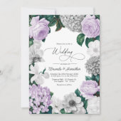 Invitation Lavender Fog, Heather Gray & Winter White Wedding (Devant)