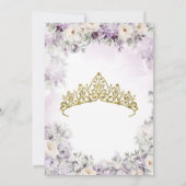 Invitation Lavender Gold Elegant Gown Princesse Quinceañera (Dos)