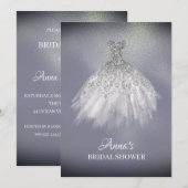 Invitation *~* Lavender Gold White Gown Fête des mariées (Devant / Derrière)