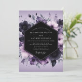 Invitation Lavender Gothic Bloom Wedding (Debout devant)