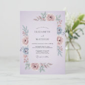 Invitation Lavender Graceful Spring Floral Wedding (Debout devant)