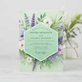 Invitation Lavender Green Floral Whimsy Wedding (Debout devant)