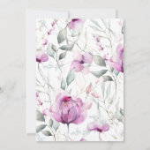 Invitation Lavender Grey Floral Bible Verse Mariage chrétien (Dos)