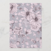 Invitation Lavender Grey Floral Wedding Menu Card (Dos)
