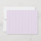 Invitation Lavender Herringbone Motif Merci Notes (Dos)