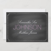 Invitation Lavender Hydrangea Chalkboard Rustique Mariage (Dos)