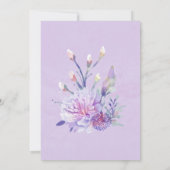 Invitation Lavender Hydrangeas Floral Bridesmaiers Déjeuner (Dos)