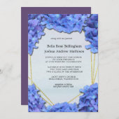 Invitation Lavender Hydrangeas Floral Mariage (Devant / Derrière)