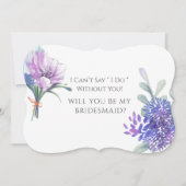 Invitation Lavender Hydrangeas Seras-Tu Ma Femme (Devant)