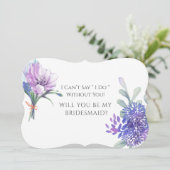 Invitation Lavender Hydrangeas Seras-Tu Ma Femme (Debout devant)