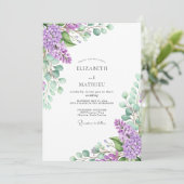 Invitation Lavender Idyllic Spring Wedding (Debout devant)